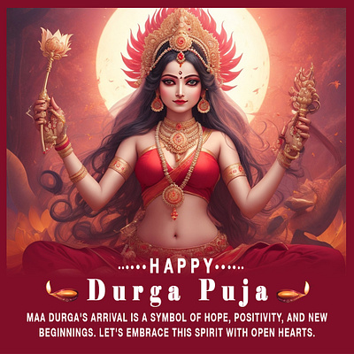 Happy Durga Puja graphic design happy durga puja poster poster making