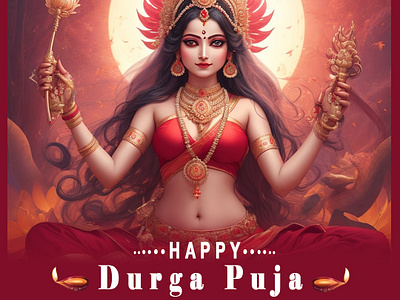 Happy Durga Puja graphic design happy durga puja poster poster making