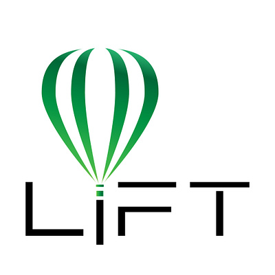 Lift - Hot Air Balloon graphic design logo