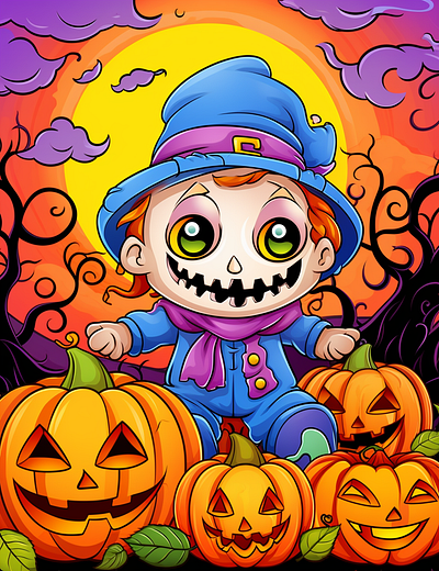 Cute Halloween Coloring Book For Kid 10