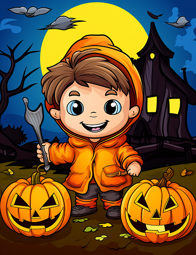 Cute Halloween Coloring Book For Kid 9