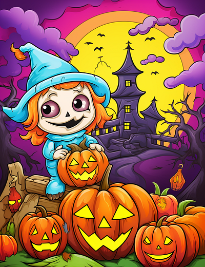 Cute Halloween Coloring Book For Kid 5