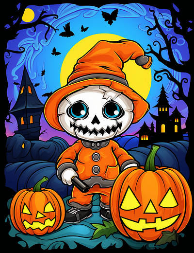 Cute Halloween Coloring Book For Kid 2