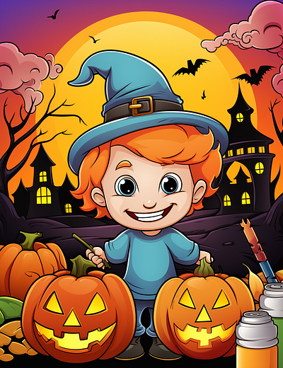 Cute Halloween Coloring Book For Kid 1