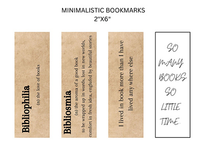 Minimalistic Bookmarks design illustration print typography