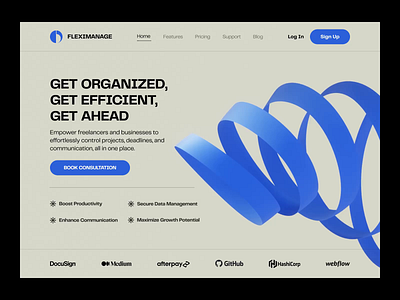 FlexiManage - Website animation design ui ux web web design
