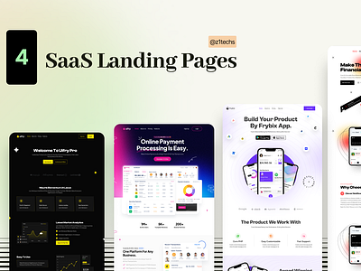 My Best 4 SaaS Web Applications Landing Pages css design elementor figma framer html landing page marketeing reactjs responsive design saas saas landing page service ui uiux ux web app web application webflow wordpress