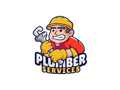Plumber Service Logo Vector Design Template branding design graphic design illustration logo logos plumber vector