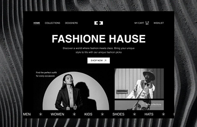 Fashione Hause Website Design app fashion fashion website figma graphic design landing page ui ui design uiux ux ux design web web design website