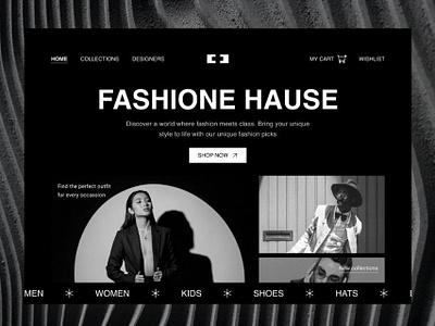 Fashione Hause Website Design app fashion fashion website figma graphic design landing page ui ui design uiux ux ux design web web design website