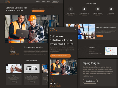 Oil & Gas Service Web Design company minimal oil and gas orange ui design user interface web design wordpress