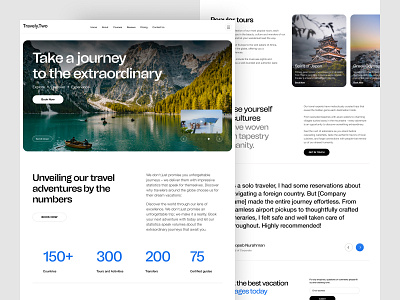 Travel Agency Website design home page minimal ui ux web website