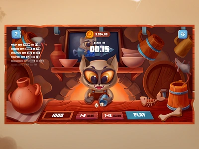 Cat Dice - Casino Provably Fair Game casino casino game cat crypto crypto casino dice game gambling game gaming gane ui igaming illustration mascot online casino online game provably fair shop tavern vikings wood ui