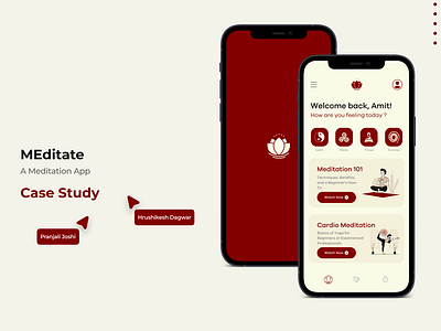 MEdiate- A Meditation App UI/UX Case Study app application casestudy graphic design mobile ui ux