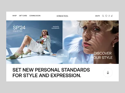 STREETCO. - Fashion Boutique clean creative fashion grid hero landing site store ui uiux ux web web design website
