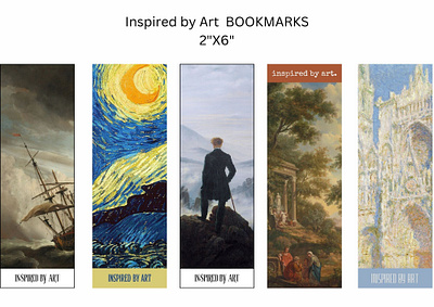 Inspired by Art Bookmark Series 1 design illustration print typography