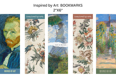 Inspired by Art Bookmark Series 2 design graphic design illustration print typography