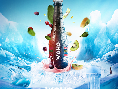 WOHO / Soft drink advertising art concept art creative graphic design ice photo manipulation poster