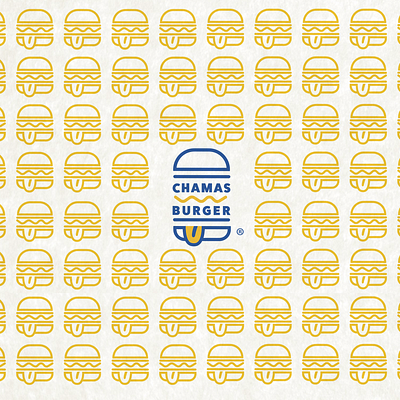 chamas burger logo and brand identity branding design drawing graphic design illustration logo vector