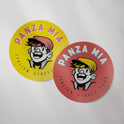 Panza mia! Coasters branding design drawing graphic design illustration logo vector