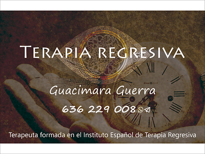 TERAPIA REGRESIVA branding card poster terapia regresiva