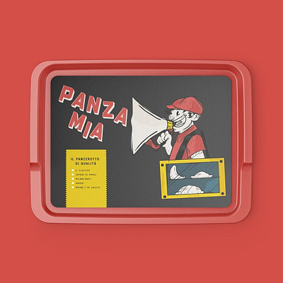 Panza mia! Take out box branding design drawing graphic design illustration logo ui vector