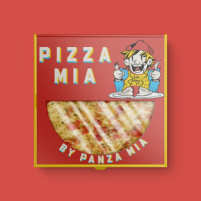 Panza mia! Delivery box branding design drawing graphic design illustration logo ui vector