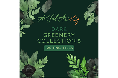 Dark Greenery Clipart clip art clipart clipart png design forest graphic design green greenery leaves png