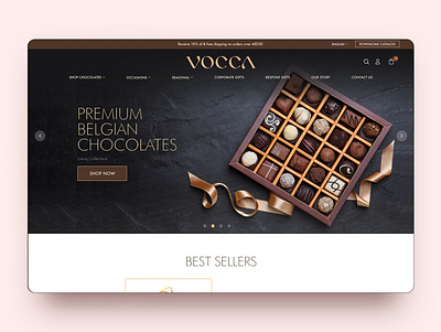 Vocca Landing Page branding ux