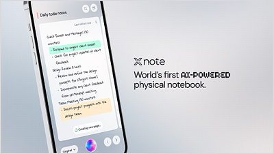 AI Powered Physical Notebook ai app chatgpt note app notebook physical notebook powered todo