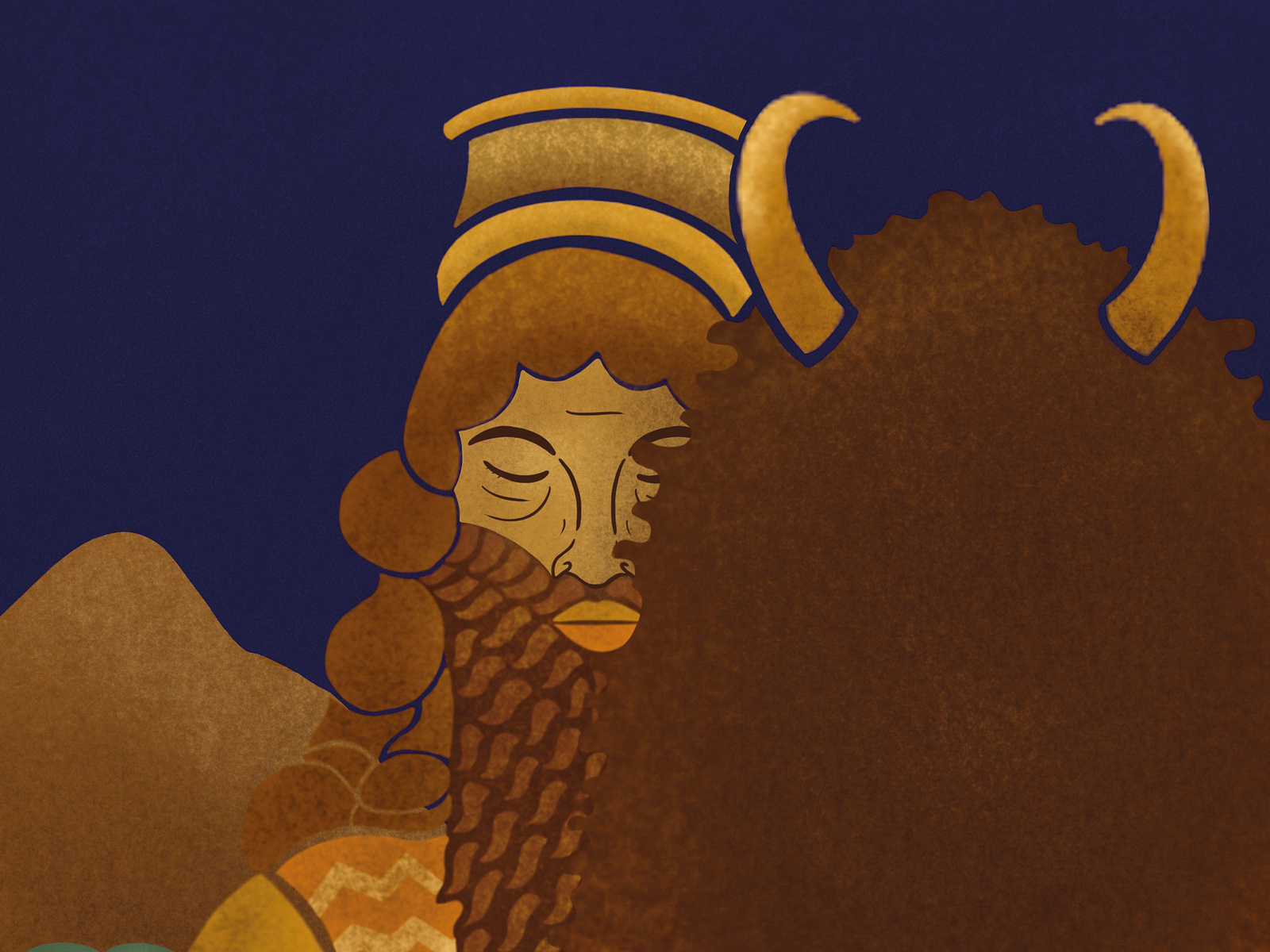 Gilgamesh and Enkidu by Kübra Taşut on Dribbble