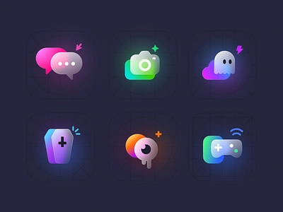 Halloween icons branding design eye gaming ghost halloween icon set icons illustrations logo logotype ui design