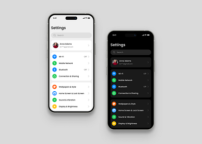 DailyUI 007 - Settings 100daysofui da dailyui day007 settings ui