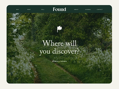 Where will you discover? brand design brand identity branding british dark green design discovery flag home page homepage design homes site web web design website