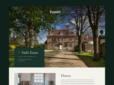 Listing Page - Found architects architecture design estate estate agents graphic design green homes house houses listing luxury real estate site web design web page website