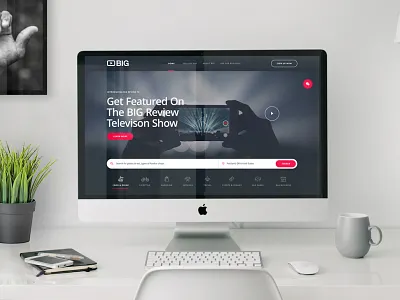 Big Review TV branding clean digital graphic design mobile simple ui ui design uiux visual design web design website website design