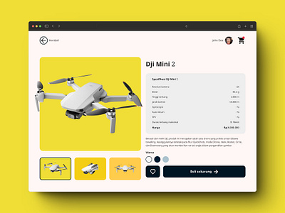 Simple UI - Drone Shop dail dailyui desktop drone moble ui