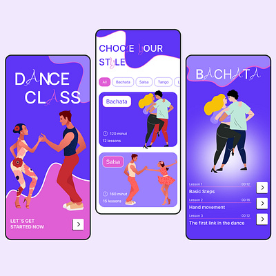 School dance app app design minimal ui ux web website