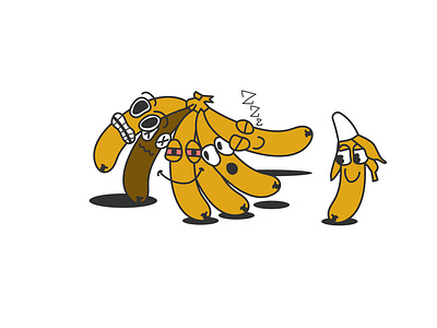Banana party banana banana cartoon cartoon illustration party print vector vector art vector illustration