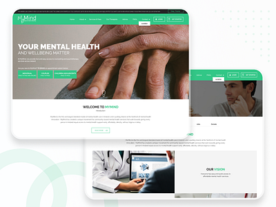 MyMind Website ui design doctor medical ui ui ux uiuxdesign userinterface