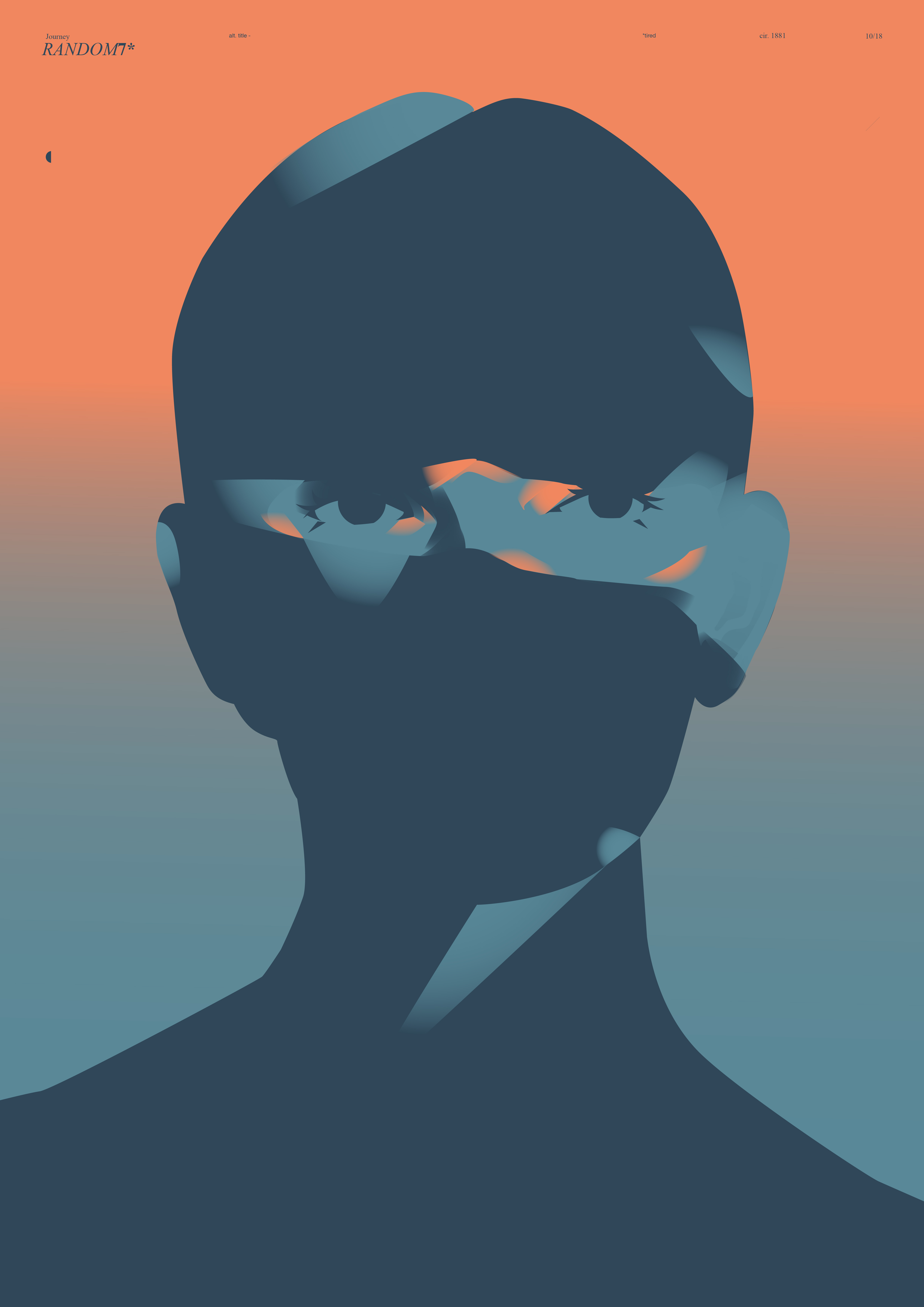 Shade abstract composition design girl illustration gradient gradient map illustration laconic light lines minimal portrait portrait illustration poster shade woman illustration woman portrait