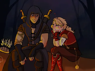 Solstice: Blackdeath & Prince Christian. character desing illustration