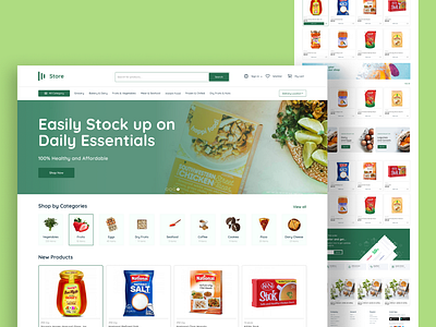 Grocery Shop website figma grocery website interface design ui ui design uiux user experience ux ux design web design website design