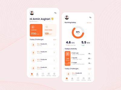 Fitness application design animation app app ui armin asghari fitness fitness app sport sport app ui user interface