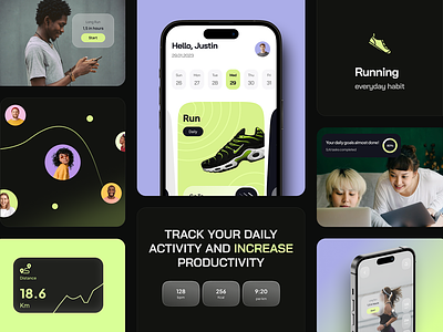 Habits Tracker Mobile App Branding afterglow android app brand identity branding clean habits health ios mobile tracker ui