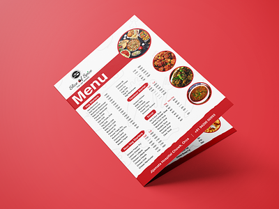 Menu Card Design bi fold menu bifold menu brand identity branding design graphic design logo menu menu card menu card design menu design