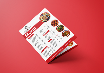 Menu Card Design bi fold menu bifold menu brand identity branding design graphic design logo menu menu card menu card design menu design