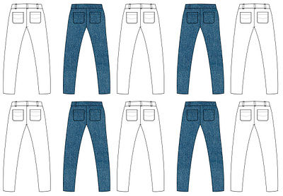 Fashion trade drawing jeans blue jeans bra branding button buttonhole denim design graphic design illustration