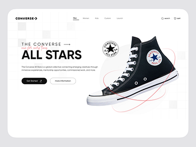 converse all stars landing page all stars armin asghari convers convers all stars design ui landing landing page ui user interface