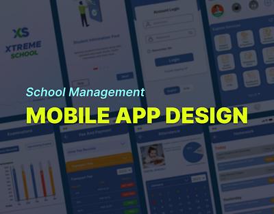 Mobile Application UX/UI Design For School Management System app application design branding design graphic design mobile app design mobile design typography ui uiux ux ux design